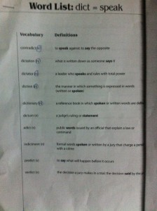 Dict vocab list